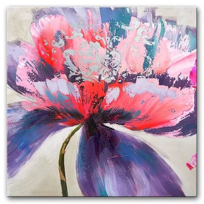 Retro - pastelowy kwiat - 60x60 cm - g93837