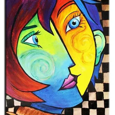 Ludzie - dwie twarze - 60x90 cm - g16691