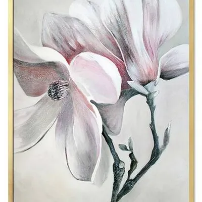Obraz olejny - kwiaty nowoczesne - 63x93 cm - g111474