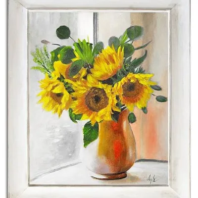 Obraz olejny - kwiaty - 51x61 cm - g16095