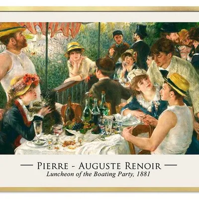 Obraz drukowany - impresjoniści - pierre auguste renoir - śniadanie wioślarzy - 53x73 cm - g114446