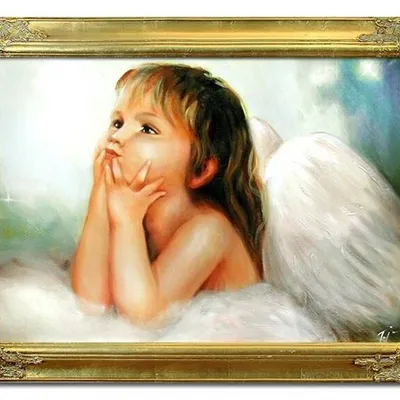Aniołki - maleńki aniołek - 63x84 cm - g15455
