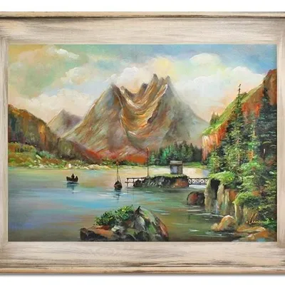 Pejzaż tradycyjny - górski szczyt - 72x92 cm - g10048