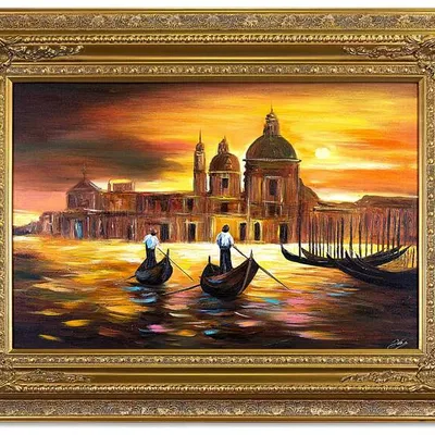 Wenecja - gondolierzy - 90x120 cm - g16451