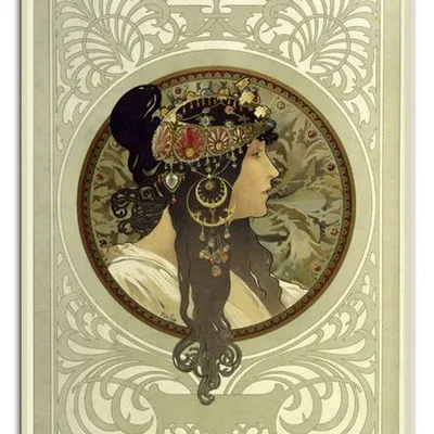 Alfons mucha - brunette - 50x70 cm - g92656