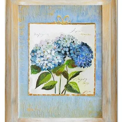Kwiaty nowoczesne - niebieskie kwiaty - 40x50 cm - g06460
