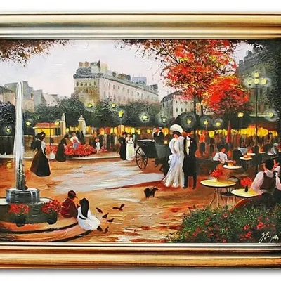 Paryż - deptak - 63x84 cm - g02699
