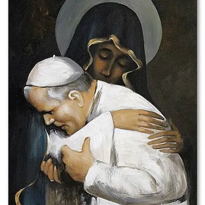 Obraz olejny - papież jan paweł 2 - 80x120 cm - g119212