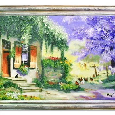 Architektura - wiejski domek - 63x84 cm - g05028