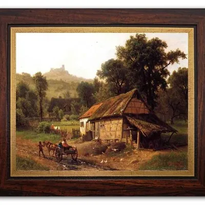 Albert bierstadt - u podnóża - 27x31 cm - g94900