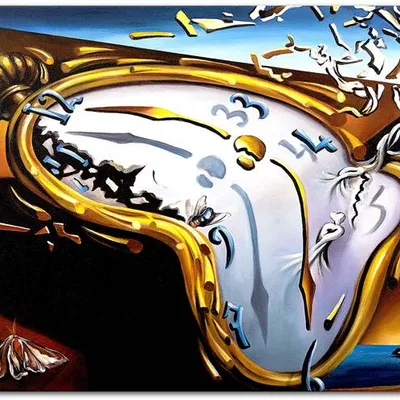 Obraz olejny - salvador dali - miękki zegar w momencie pierwszej eksplozji - 80x120 cm - g109708