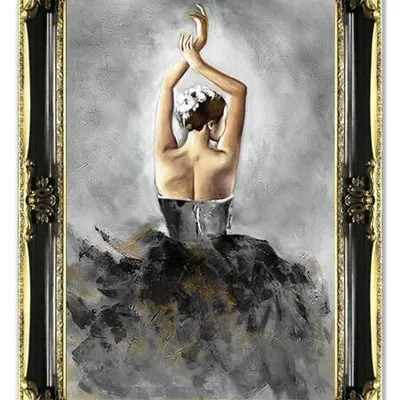 Obraz olejny - baletnice - 80x110 cm - g109206