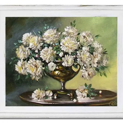 Róże - w błyszczącej amforze - 53x64 cm - g15520