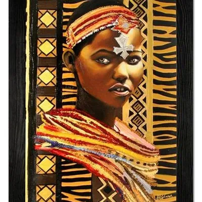 Afryka i egipt - córka wodza - 63x84 cm - g15233