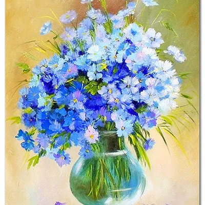 Obraz olejny - bukiety mieszane - 60x90 cm - g119318