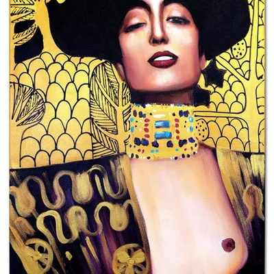 Obraz olejny - gustav klimt - judyta i - 110x150 cm - g119067