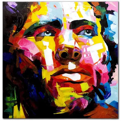 Obraz olejny - abstrakcyjne - 90x90 cm - g118947