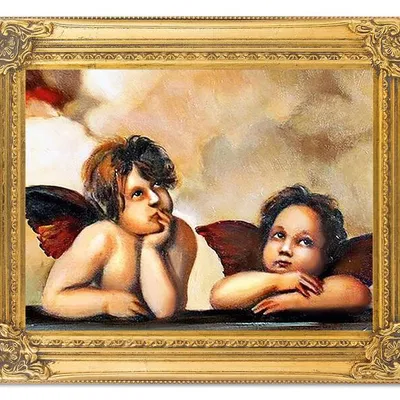 Aniołki - zaduma cherubinów - 40x50 cm - g03828