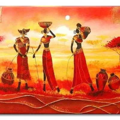 Afryka i egipt - masajskie kobiety - 60x90 cm - g02718