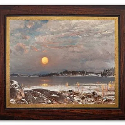 Hjalmar munsterhjelm - wczesny wiosenny księżyc - 27x31 cm - g94898