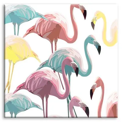 Pop art - flamingi - 80x80 cm - g96992