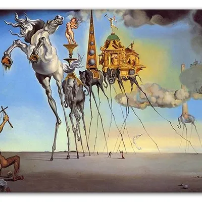 Salvador dali - kuszenie świętego antoniego - 50x70 cm - g93747