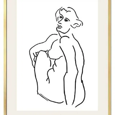 Obraz drukowany - wielcy mistrzowie - henri matisse - nu assis le dos vu de - 53x73 cm - g114396