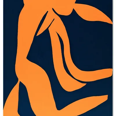 Obraz olejny - wielcy mistrzowie - henri matisse - pomarańczowy akt - 120x180 cm - g118797