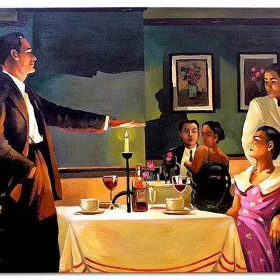Obraz olejny - jack vettriano - test prawdziwej miłości - 120x180 cm - g119523
