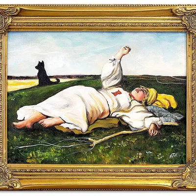 Józef chełmoński - babie lato - 40x50 cm - g02505