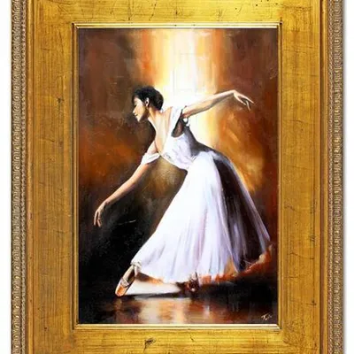 Obraz olejny - baletnice - 92x122 cm - g107525