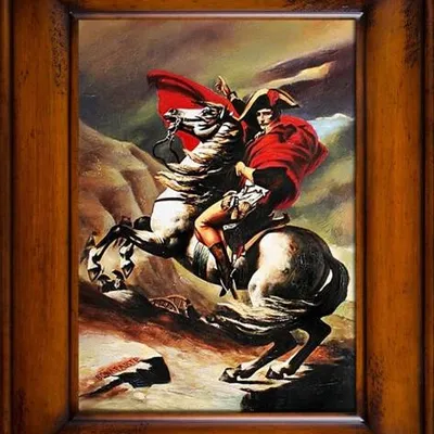 Jacques louis david - napoleon przekraczający przełęcz świętego bernarda w 1800 roku - 72x92 cm - g04187