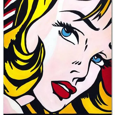 Pop art - roy lichtenstein - girl with hair ribbon - 60x90 cm - g93212