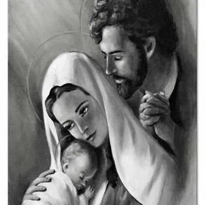 Obraz olejny - religijne - obraz świętej rodziny - 60x90 cm - g105060