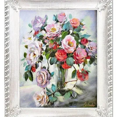 Róże - kwiaty dla agnieszki - 54x64 cm - g17319