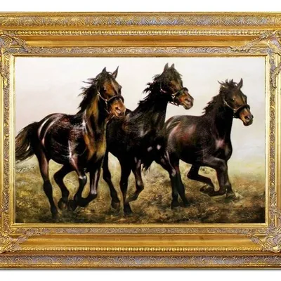 Zwierzęta - konie w galopie - 87x117 cm - g17466