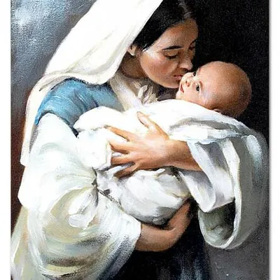 Obraz olejny - obrazy maryjne - narodzenie - 50x70 cm - g119355