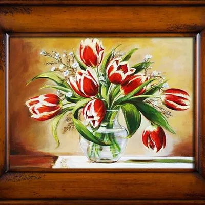 Tulipany - majowa czerwień - 76x96 cm - g01392