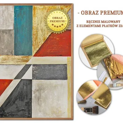 Obraz olejny - abstrakcyjne - 63x93 cm - g105143
