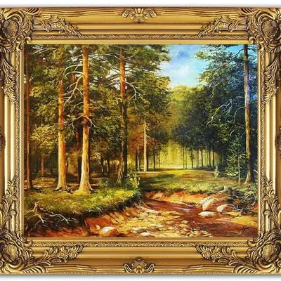 Pejzaż tradycyjny - droga w lesie - 54x63 cm - g00031