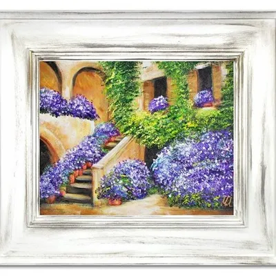 Architektura - kwitnące patio - 66x76 cm - g10012