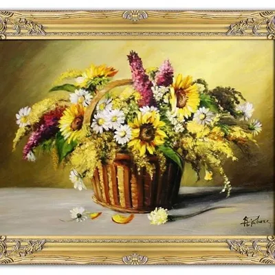 Bukiety mieszane - słoneczniki - 63x84 cm - g15346