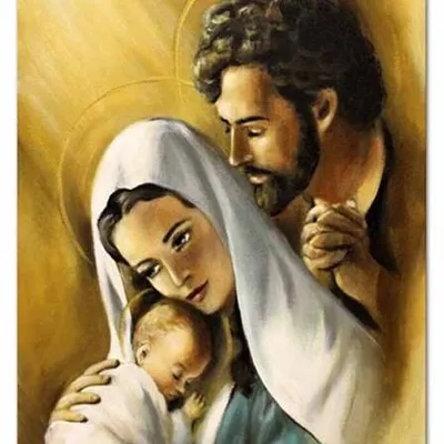 Obraz olejny - religijne - święta rodzina - 50x70 cm - g105074
