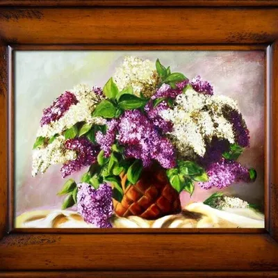 Bzy - bukiet dzikich bzów - 76x96 cm - g01164