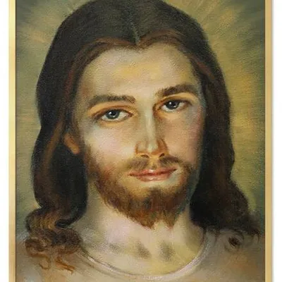 Obraz olejny - religijne - portret jezusa chrystusa - 53x73 cm - g117210