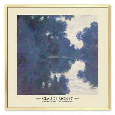Obraz drukowany - impresjoniści - claude monet - poranek nad sekwaną - 63x63 cm - g113523