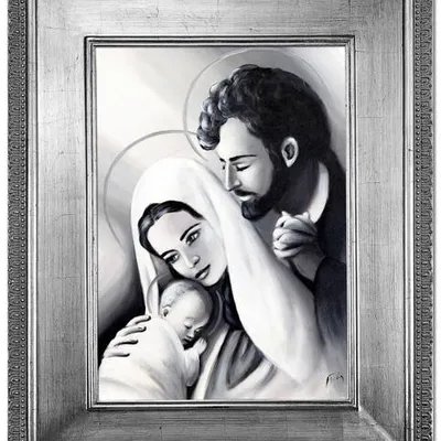 Obraz olejny - religijne - święta rodzina - 82x102 cm - g107690