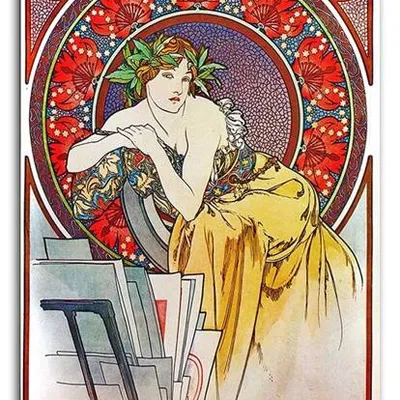 Alfons mucha - dama - 90x60 cm - g93772