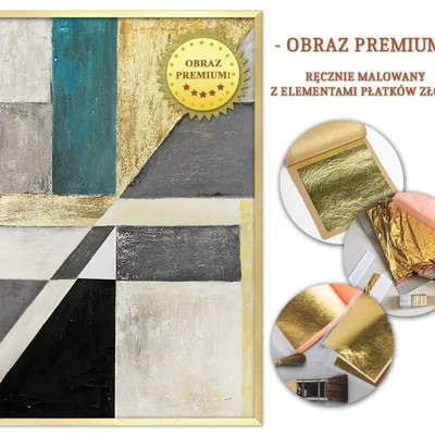 Obraz olejny - abstrakcyjne - 63x93 cm - g111164