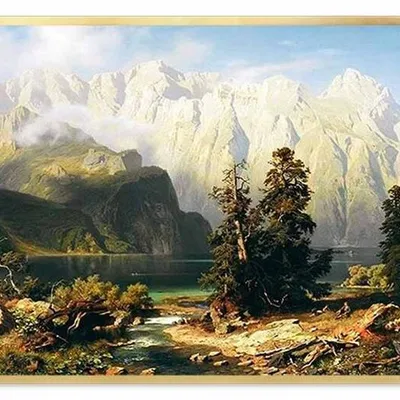 Krajobrazy - ukryte jezioro - 109x78 cm - g94383